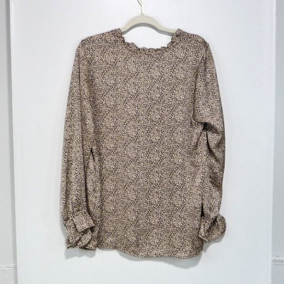 Sabrina Lauren Size 1X Tie Neck Blouse - Picture 8 of 8